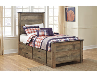 Trinell Twin Panel Bed with 2 Storage Drawers