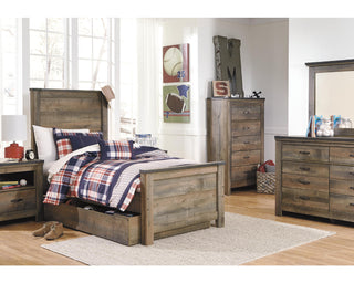 Trinell Twin Panel Bed with 1 Large Storage Drawer