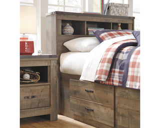 Trinell Twin Panel Bed with Storage and Nightstand