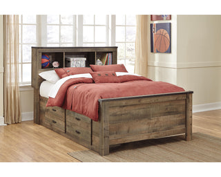 Trinell Full Bookcase Bed with 2 Storage Drawers