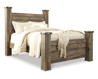 Trinell Queen Poster Bed, Dresser, Mirror and Nightstand