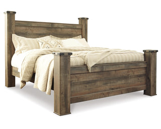 Trinell King Poster Bed, Dresser, Mirror and Nightstand