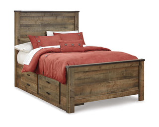 Trinell Full Panel Bed with 2 Storage Drawers