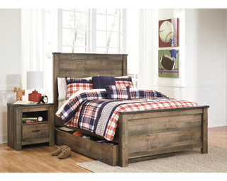 Trinell Full Panel Bed with 1 Large Storage Drawer