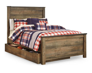 Trinell Full Panel Bed with 1 Large Storage Drawer