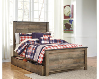 Trinell Full Panel Bed with 1 Large Storage Drawer