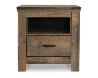 Trinell Queen Poster Bed, Dresser, Mirror and Nightstand