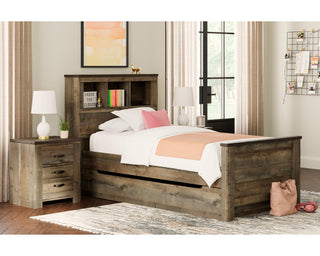 Trinell Twin Bookcase Bed with 1 Large Storage Drawer