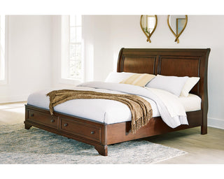 Trellington Queen Sleigh Storage Bed