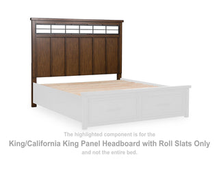 Taffenbrook King/California King Panel Headboard with Roll Slats