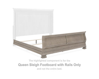 Lexorne Queen Sleigh Footboard with Rails