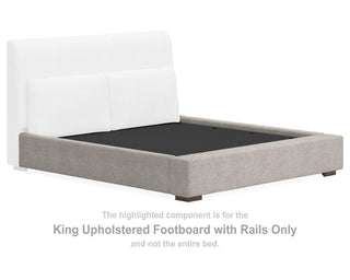 Cabalynn King Upholstered Footboard with Rails