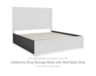Foyland California King Panel Rails with Roll Slats