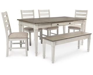 Skempton Dining Table, 4 Chairs, and Bench