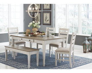 Skempton Dining Table, 4 Chairs, and Bench