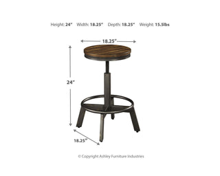 Torjin Counter Height Dining Table and 2 Barstools