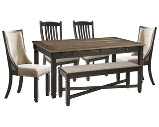 Tyler Creek Dining Table with 4 Chairs and Bench