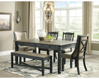 Tyler Creek Dining Table with 4 Chairs and Bench
