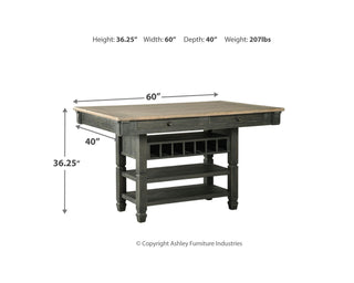 Tyler Creek Counter Height Dining Table and 2 Barstools