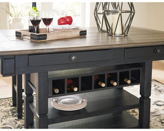 Tyler Creek Counter Height Dining Table and 4 Barstools and Bench