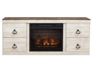 Willowton 4-Piece Entertainment Center with Electric Fireplace
