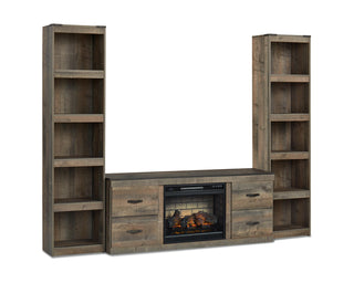 Trinell 3-Piece Entertainment Center with Electric Fireplace