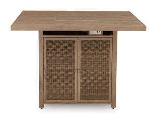 Walton Bridge Outdoor Bar Table with Fire Pit