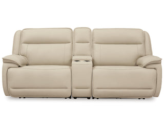 Double Deal 3-Piece Power Reclining Loveseat Sectional with Console