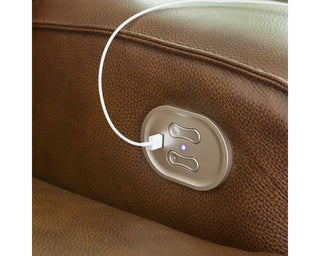 Francesca Power Reclining Loveseat with Console