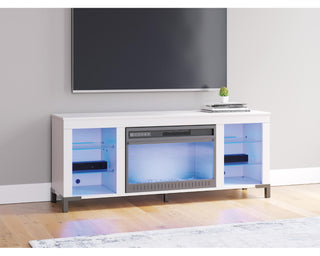 Brollevi 60" TV Stand with Electric Fireplace