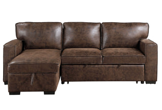 U0203 COFFEE REVERSIBLE CHAISE WITH STORAGE