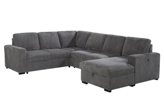 U2660 GREY RIGHT FACING CHAISE AND 1 ARM