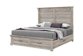 TATUM NATURAL KING BED WITH STORAGE