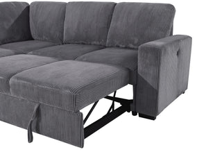 U2660 GREY ARMLESS LOVESEAT