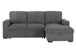 U2660 GREY L SECTIONAL WITHOUT PULLOUT