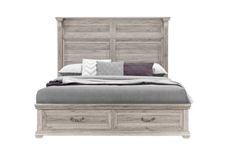 TATUM NATURAL KING BED WITH STORAGE