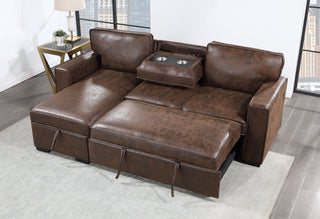 U0203 COFFEE REVERSIBLE PULL OUT SOFA BED