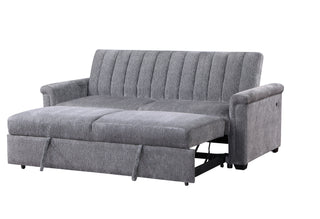 U0201 DARK GREY SOFA BED WITH PULL OUT