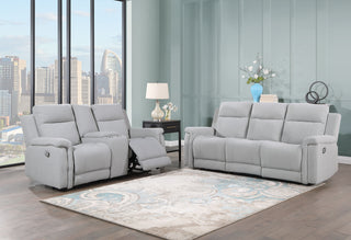 U1797 GREY CONSOLE RECLINING LOVESEAT
