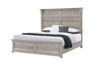TATUM NATURAL QUEEN BED WITHOUT STORAGE