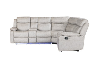 U6026 LIGHT GREY 9 RIGHT FACING RECLINING LS (1 REC) WITH LED