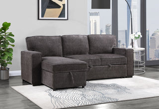 U0203 DARK GREY REVERSIBLE PULL OUT SOFA BED