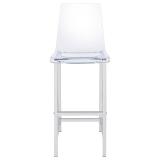 Juelia Clear Acrylic Bar Chair Chrome (Set of 2)