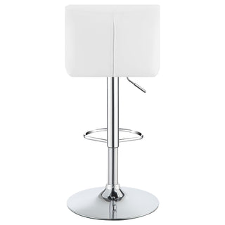 Berrington Upholstered Adjustable Bar Stool White (Set of 2)