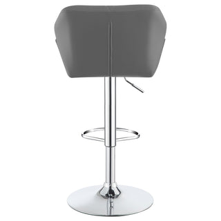 Berrington Upholstered Adjustable Bar Stool Grey (Set of 2)