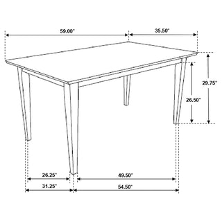 Gabriel 5-piece Rectangular 59-inch Dining Set Cappuccino