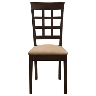 Gabriel Lattice Back Dining Side Chair Cappuccino (Set of 2)