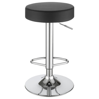 Ramses 29-inch Adjustable Bar Stool Chrome and Black
