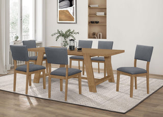 Sharon 7-piece Rectangular Dining Table Set Brown