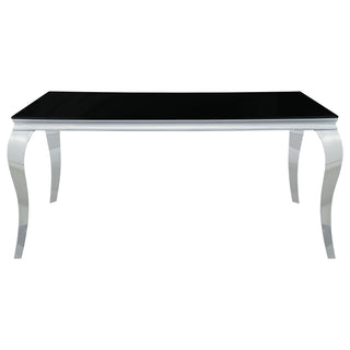 Carone 5-piece 61-inch Rectangular Black Glass Dining Set Black